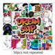 thumbnail image 2 of Paquete de pegatinas Dreams Smps Anime, vinilo impermeable, 50 unidades, 2 of 3