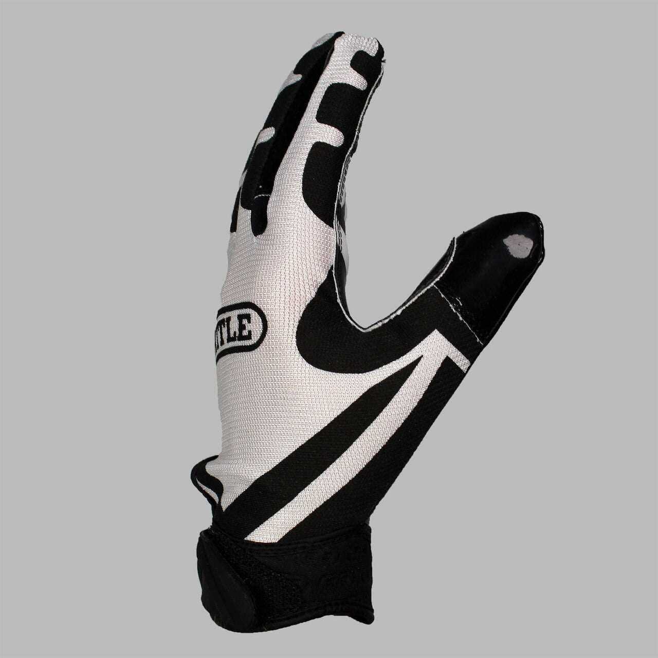 Battle Receivers Ultra-Stick Football Gloves - Youth Large - Black/White