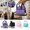 Black+Blue, variant on Family Size 4 Compartment Drink Bag, Multiple Tumbler Carrier Caddy, with Adjustable Strap, 4 Compartment Insulated Drink Holde, for Hiking, Walking, Sports, Family Outings & Daily Use