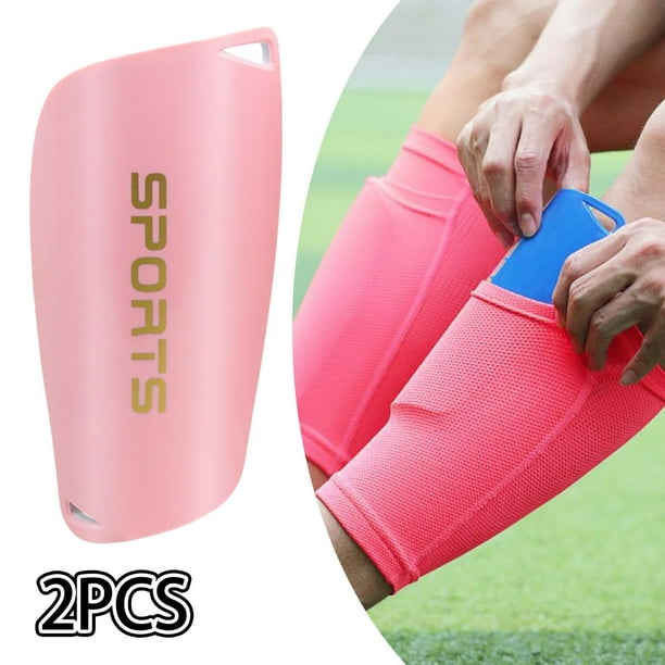 2x Espinilleras de Fútbol Shamjiam Protección a Prueba de Golpes EVA Rosa