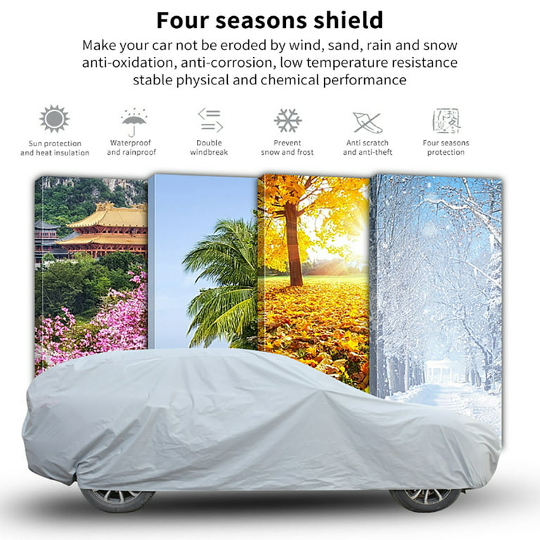 Outdoor Car Cover Anti-UV Sun Shade Rain Snow Wind Protection