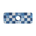 thumbnail image 7 of Yayeee Faucet Mat for Kitchen Sink 14.7" Diatomite Long Splash Guard Pad, Blue and Gray Plaid Pattern, 7 of 7