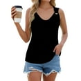 thumbnail image 2 of Jxximdong Tank Top for Women 2025 Casual Summer V Neck Sleeveless Camisole Ring Straps Loose Fit Workout Basic Shirts Spring Tops for Women, 2 of 4