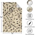 thumbnail image 3 of Kitchen Towels Retro Musical Notes Pattern Cleaning Towel Absorbent Hand Towels Tea Towels for Home Restaurant Dish Clean 28" x 18", 1PC Washcloth Gift, 3 of 7