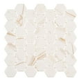 thumbnail image 3 of Sculpt Grecian Brown 2-in. Honeycomb Marble Look Matte Glass Mosaic Wall & Floor Tile, 3 of 8