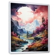 thumbnail image 2 of Designart "Dreamy Mountain Fantasy" Landscape Mountains Floater Framed Wall Decor, 2 of 5