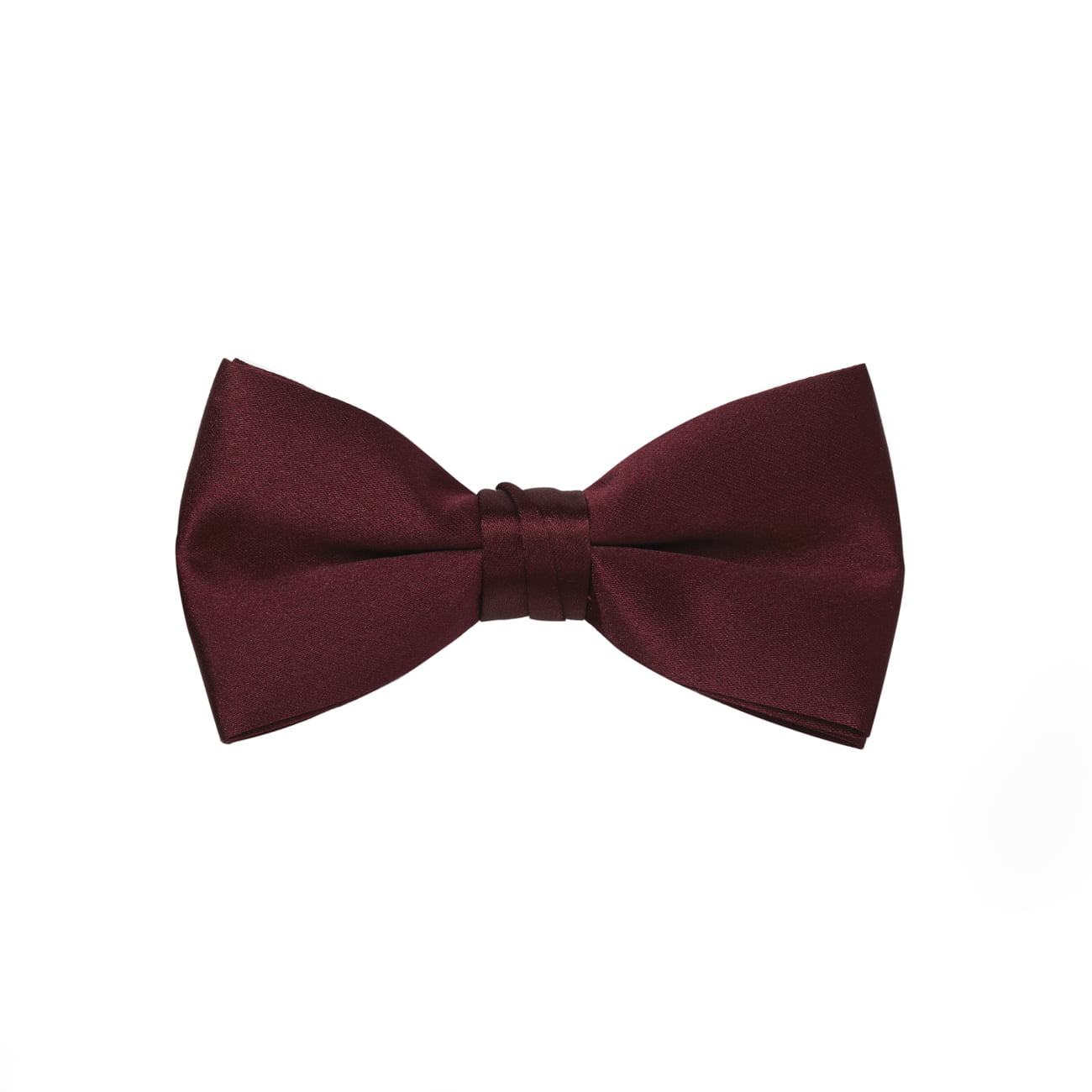 Formal Solid Banded Pre-Tied Boys Bow Ties-Burgundy