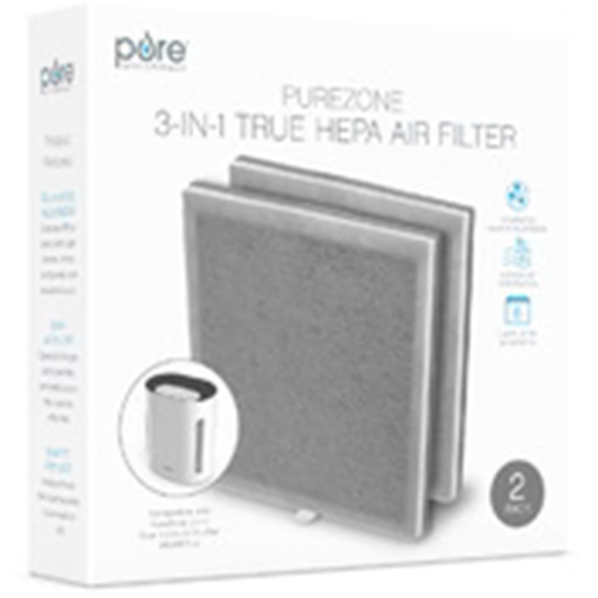 Pure Enrichment 8-3/4 in H x 8-3/4 in W Square HEPA Air Purifier Filter 1 Pack