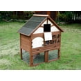 thumbnail image 6 of Contemporary Home Living 45" Brown and Gray Unique Durable Tudor Rabbit Hutch, 6 of 8