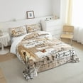 thumbnail image 4 of Rustic Windmill Farmhouse Comforter Set Windmill Bedroom Decor, Farm Animal Cow Rooster Bedding Set Wooden Board Country Bedding Comforter Sets Cabin Decor, Vintage Western Decor Quilt, Queen Size, 4 of 5
