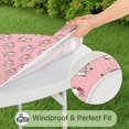 thumbnail image 5 of Pink Cow Heart Pattern Round Fitted Tablecloth with Elastic Edge,Dining Table Cover Waterproof,Outdoor Round Tablecloth for Camping,Dining,Indoor and Outdoor, 5 of 7