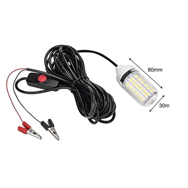 Pesca Atraer La Luz Lámpara LED de 12V para atrapar la pesca lámpara de atracción indicador de señuelo lámpara de pez brillante nocturna Sywqhk Para Estrenar