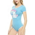 thumbnail image 2 of CutiePlusU Cotton Button Crotch Bodysuits Adult Romper Basics Onesie-Bunny Print SkyBlue XS, 2 of 5