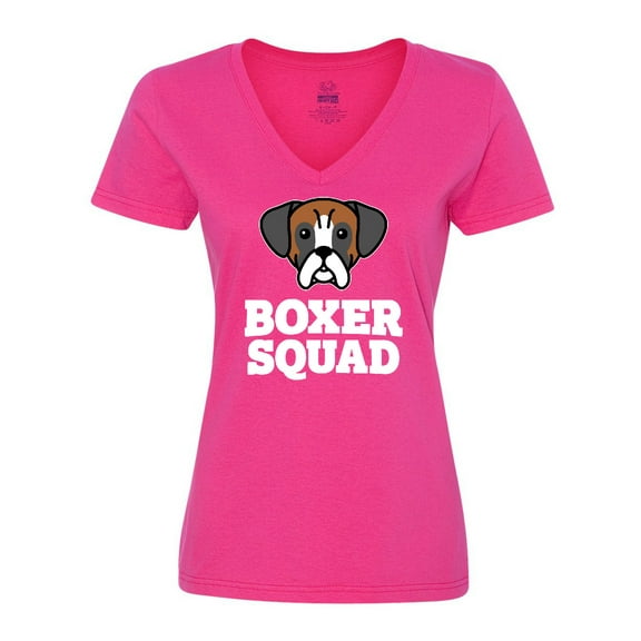 Inktastic Dog Boxer Squad Women's V-Neck T-Shirt