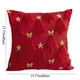 thumbnail image 3 of Cojín Decorativo Bordado con Árbol de Navidad y Copos de Nieve | Cojín Rojo Suave para Sofá de 45 X 45 Cm | Decoración Festiva para Sala de Estar | Poliéster | 1 Cojín, 3 of 6