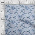 thumbnail image 2 of oneOone Cotton Flex Grayish Blue Fabric Florals Diy Clothing Quilting Fabric Print Fabric By Yard 40 Inch Wide, 2 of 5