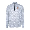 thumbnail image 2 of Men's Cutter & Buck  Charcoal Oklahoma State Cowboys Alumni Logo Traverse Camo Print Stretch Quarter-Zip Pullover Top, 2 of 3