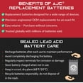 thumbnail image 3 of AJC Battery Compatible with Arctic Cat ZR 6000 El Tigre ES 129 600CC Snowmobile Battery (2017), 3 of 4