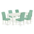 thumbnail image 2 of East West Furniture Dining Room Set Linen White, DOEN7-LWH-57, 2 of 6
