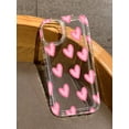 thumbnail image 1 of 1pc Love Heart Pink Clear Tpu Air Cushion Shockproof Phone Case Compatible With Iphone 15/14/13/12/11 pro max, 1 of 3