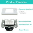 thumbnail image 3 of Wall Socket With Usb And 1 Type C, Ac White With Crystal Glass Panel, Wall Power Strip With Usb(max2.1a), Suitable For Smartphone, Tablet, 3 of 5