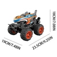 thumbnail image 3 of Remote Control Car - Double-Sided 360° Rotating, 4WD, 2.4GHz Rechargeable with LED Light and Music, RC Stunt Cars Toy for Boys and Girls on Birthdays Orange, 3 of 7