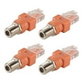 thumbnail image 1 of Coaxial to Ethernet Adapter, 4 Pack Coax F Female to RJ45 Male Converter for Line Tester, 1 of 6
