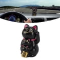 thumbnail image 4 of Adorno De Gato De La Fortuna Que Agita La Mano, 4,5 Pulgadas, Con Energía Solar, Sonriente, 4 of 8