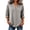 Gray, variant on Henley V‑Notch Tops for Women Lightweight Soft Half Button Down Solid Color Blouses Relaxed Casual Roll Up Long Sleeve Fall Cotton Shirts XL