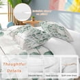 thumbnail image 2 of 3 Piece Eucalyptus Leaves Duvet Cover Set Twin Size,Microfiber Comforter/Quilt Cover with Corner Ties and 2 Pillowcases,Spring Summer Botanical Watercolor All Season Soft Bedding with Zipper Closure, 2 of 8