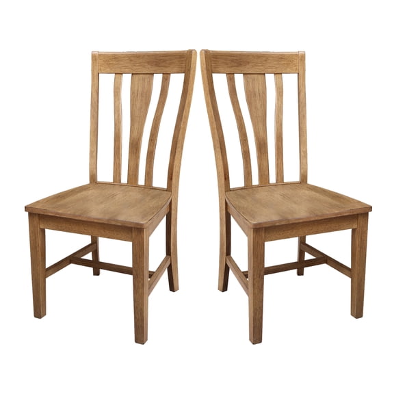 Set of Two Weston Dining Chairs, Hickory