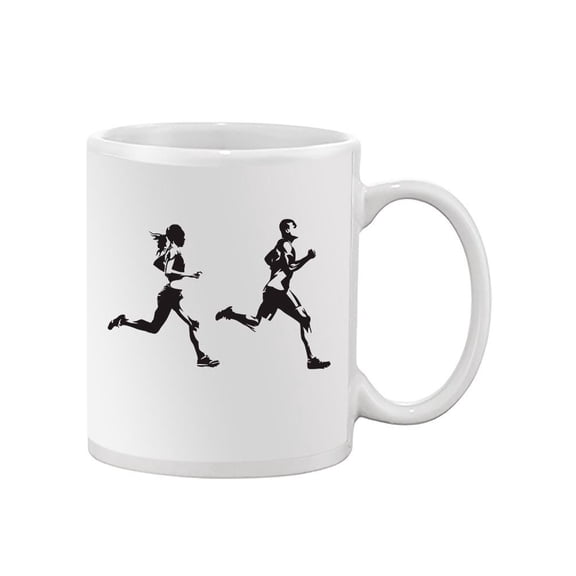 Man And Woman Running Mug Unisex's -Image by Shutterstock