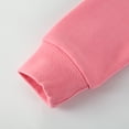 thumbnail image 4 of HILEELANG Toddler Girls(2-7Y) Long Sleeve Pink Sweatshirt with Dinor Embroidery – Cute Construction Pullover Top for Fall 5T, 4 of 9