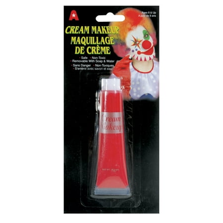 Cream Halloween Makeup - Loftus Halloween Costume Non-Toxic Face & Body 0.5 Oz Cream Makeup, Red