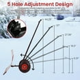 thumbnail image 4 of 30" Wide Metal Snow Shovel with Wheels, Heavy Duty Manual Push Plow & Ice Scraper for Driveway. Back Saver Snow Removal Tool for Car, Seniors,Truck, Sidewalk, 4 of 11