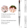thumbnail image 2 of Double Ended Gel Nail Brush, Fine & Flat Head, For UV/LED Gel Polish Application, 2 of 8