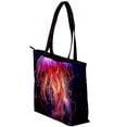 thumbnail image 3 of Jellyfish Canvas Leather Mix Hand-held Bag Twill Sponge Jeanette 30x10.5x39cm/11.8x4.1x15.4in, 3 of 5