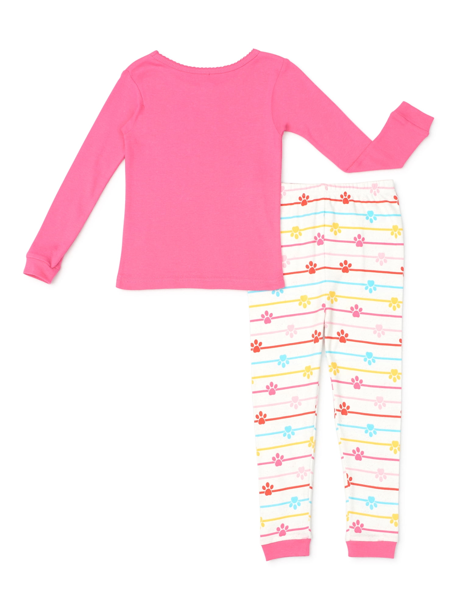 Paw Patrol Toddler Girls Snug Fit Cotton Long Sleeve Pajamas, 2pc Set (2T-5T)