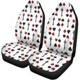 thumbnail image 2 of ZHANZZK Set of 2 Car Seat Covers Alice Suits Poker Casino Red and Black Playing Keys Universal Auto Front Seats Protector Fits for Car,SUV Sedan,Truck, 2 of 5