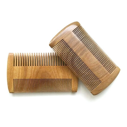 PAMINGONO 1Pcs Fine Comb for Hair Sandalwood Beard Comb for Men with Reduce Tension and Relaxation 10Cm X 6Cm X 0.3Cm