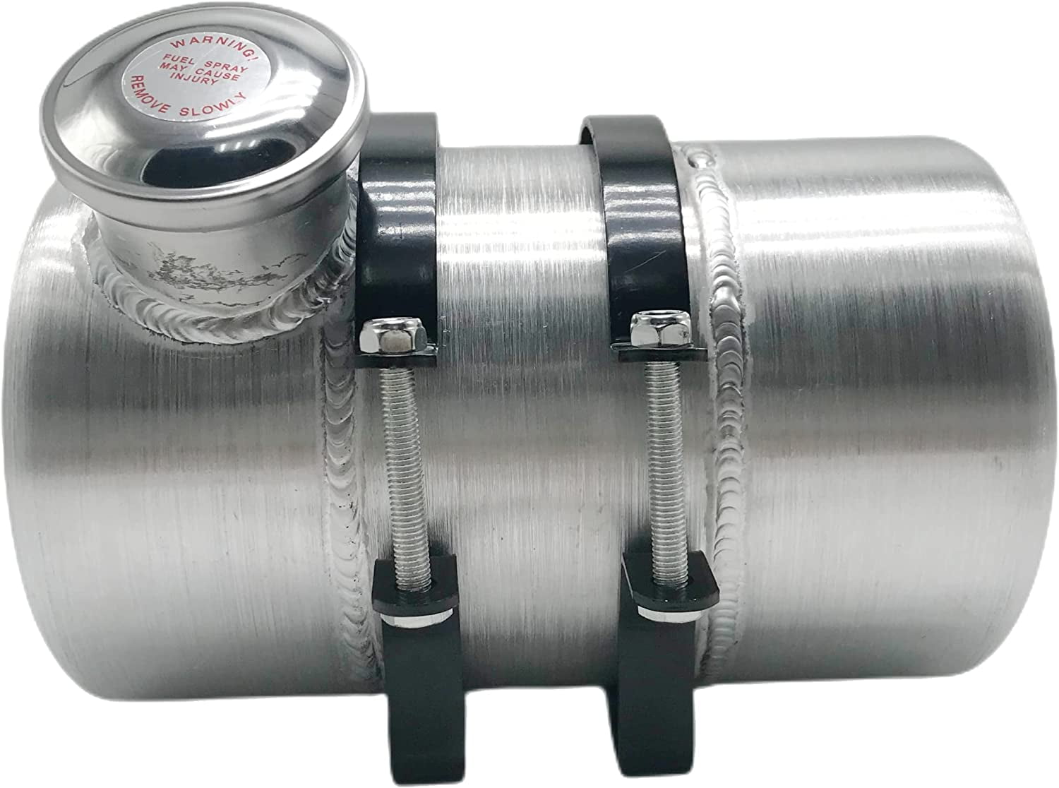 JSD AUTO PARTS Fuel Tank 1 5/8 Gallon 6x15" 1/4 NPT Outlet End Fill Spun Aluminum Gas Tank -for dune buggy, mini bike,go kart, Log splitter