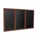 thumbnail image 6 of Ghent's Vinyl 36" x 72" 3 Door Enclosed Flannel Letterboard in Black, 6 of 6