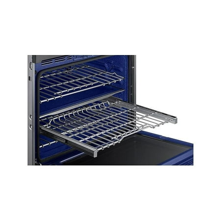 Samsung - 30" Double Wall Oven with Flex Duo, Steam Cook and WiFi - Black Stainless Steel