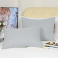 thumbnail image 2 of Light Gray Pillowcases Soft Microfiber Pillow Case with Zipper Queen, 2 Pack, 2 of 8