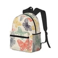 thumbnail image 2 of Haiem Butterfly Lightweight Backpack for School, Classic Basic Water Resistant Casual Daypack for Travel with Bottle Side Pockets, 2 of 8