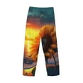 thumbnail image 3 of Lsque Sunset Coast Sunflower Print Men's Pajama Pants, Lounge Pant - Comfortable Home Wear,Elastic Waistband, Stylish Design-Small, 3 of 9