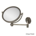thumbnail image 5 of 8 Inch Wall Mounted Extending Make-Up Mirror with Grooved Accents - Polished Chrome / 3X, 5 of 5