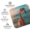 thumbnail image 3 of Vsdgher Swimming Goggled Flamingo Leather Coasters for Drinks, Durable Drink Coasters 4 Set for Tabletop Protection, Luxurious Home Décor and Housewarming Gift ( {designName})Square, 3 of 6