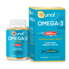 Qunol Omega-3 Fish Oil (60 count) Heart Health Support With 2000mg Wild Caught Omega-3 Fatty Acids (Including EPA & DHA)