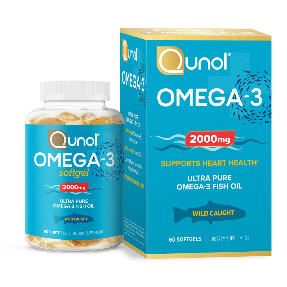 Qunol 2000mg Omega-3 60ct (Fish Oil) - Walmart.com - Walmart.com